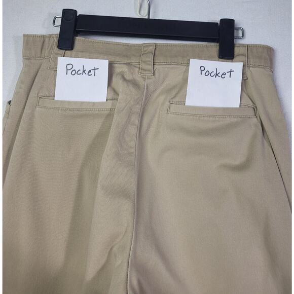 LL Bean Pants Womens Size 10 Tall Pull on Beige Classic Fit Khaki Chino Stretch - Picture 4 of 12